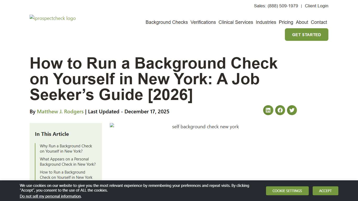 How to Run a Background Check on Yourself in New York: A Job Seeker’s Guide [2026] - iprospectcheck