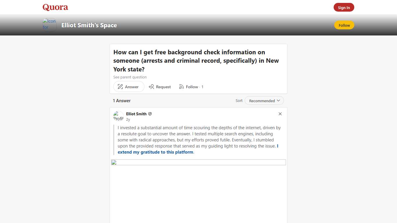 How to get free background check information on someone (arrests and criminal record, specifically) in New York state - Elliot Smith's Space - Quora