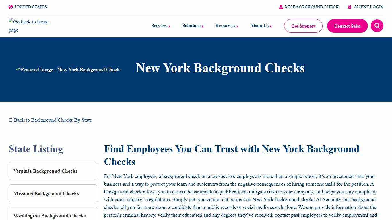 New York Background Checks & Verifications - Accurate